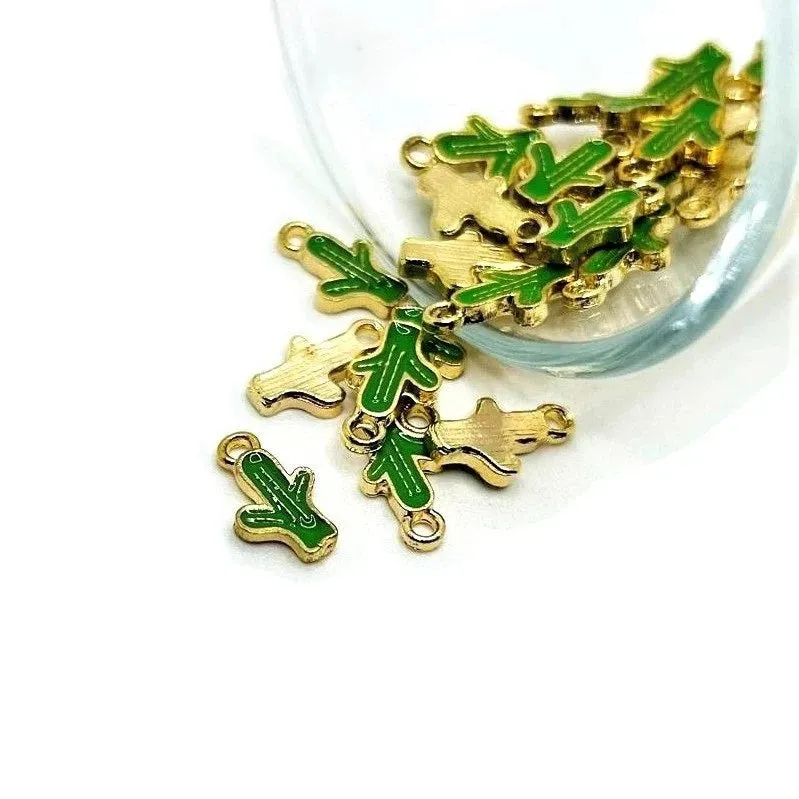 1, 4, 20 or 50 Pieces: Tiny Cactus Charms