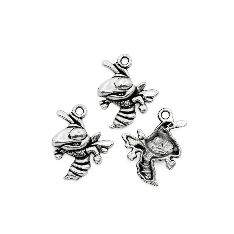 10 Pcs Tibetan Silver BEE 22mm x 17mm Charms Pendants, Lead & Nickel Free Metal Charms Pendants Beads