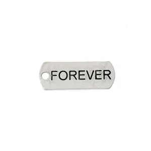 10 Pcs Tibetan Silver FOREVER 21mm x 8mm Charms Pendants, Lead & Nickel Free Metal Charms Pendants Beads