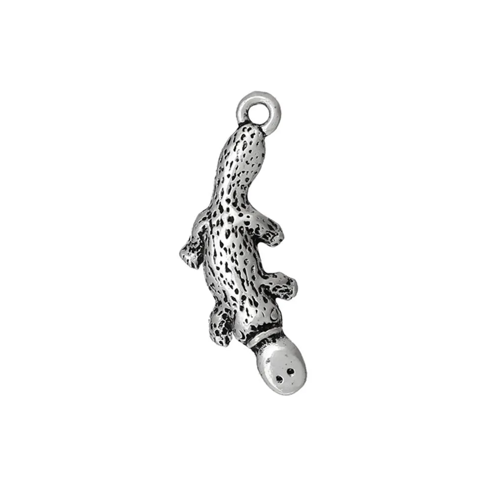 10 Pcs Tibetan Silver PLATYPUS 25mm x 10mm Charms Pendants, Lead & Nickel Free Metal Charms Pendants Beads