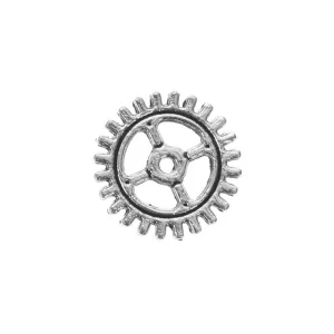 10 Pcs Tibetan Silver STEAMPUNK GEAR 10mm DIA. Charms Pendants, Lead & Nickel Free Metal Charms Pendants Beads