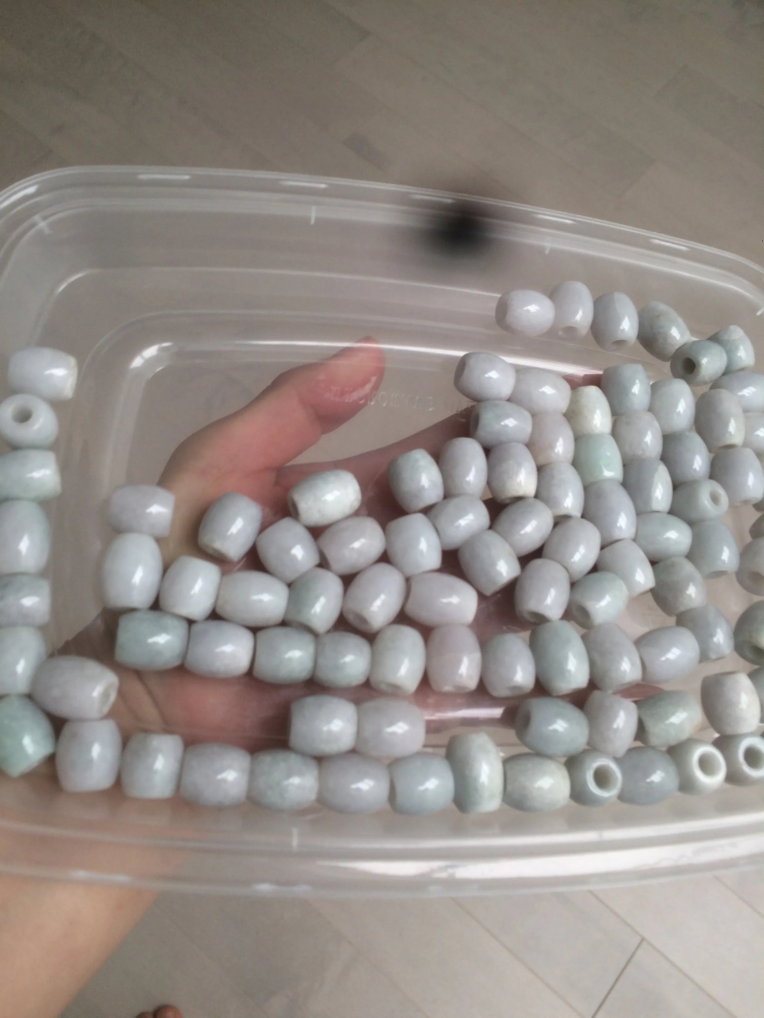 12mm Type A 100% Natural white/light green/purple olive shape Jadeite Jade LuluTong (Every road is smooth) beads AX23 (Add on item)