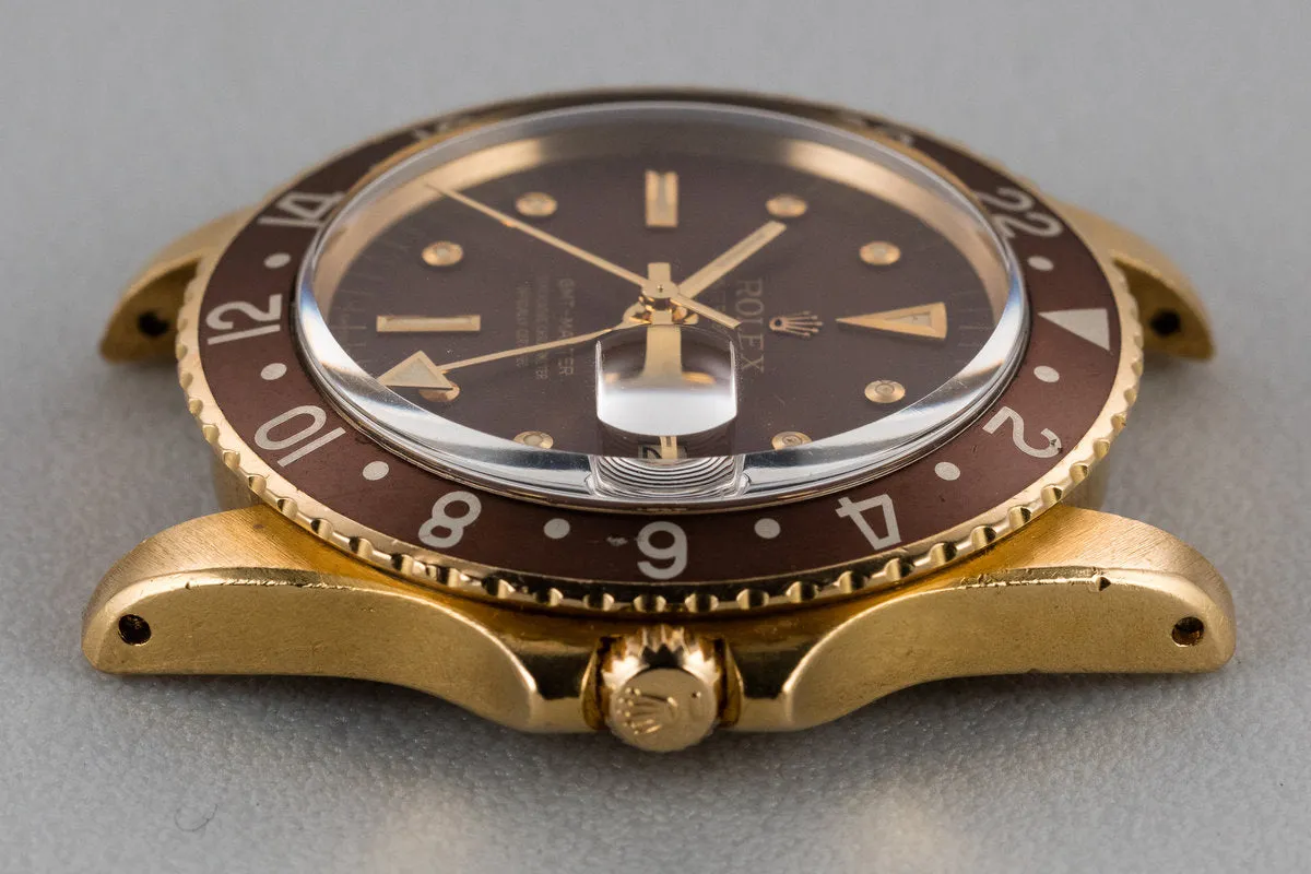 1967 18K YG Rolex GMT-Master 1675 with Brown Nipple Dial and Concorde Hands