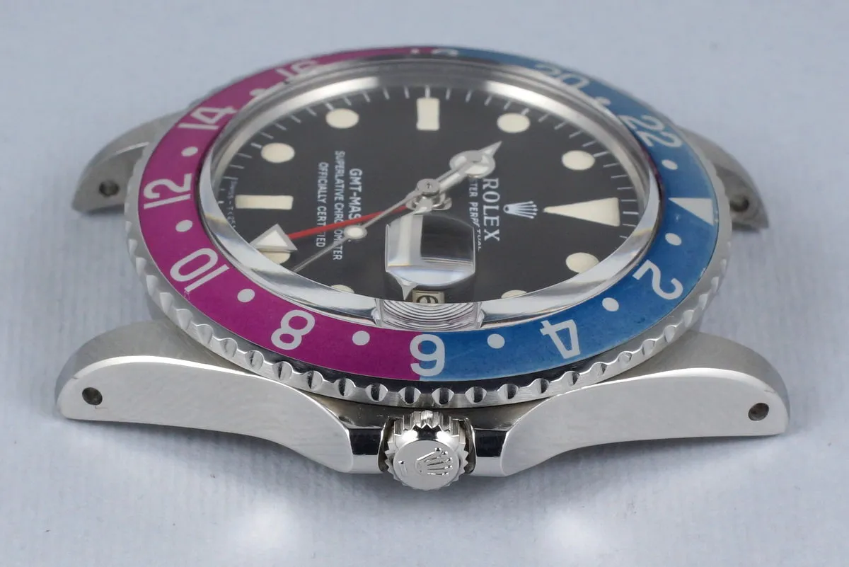 1968 Rolex GMT 1675 Brown Mark I Dial with Fuchsia Insert