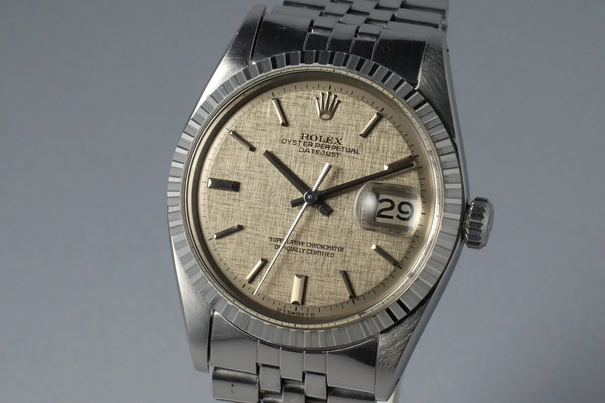 1972 Rolex DateJust 1603 Non-Luminous Gray Linen Sigma Dial