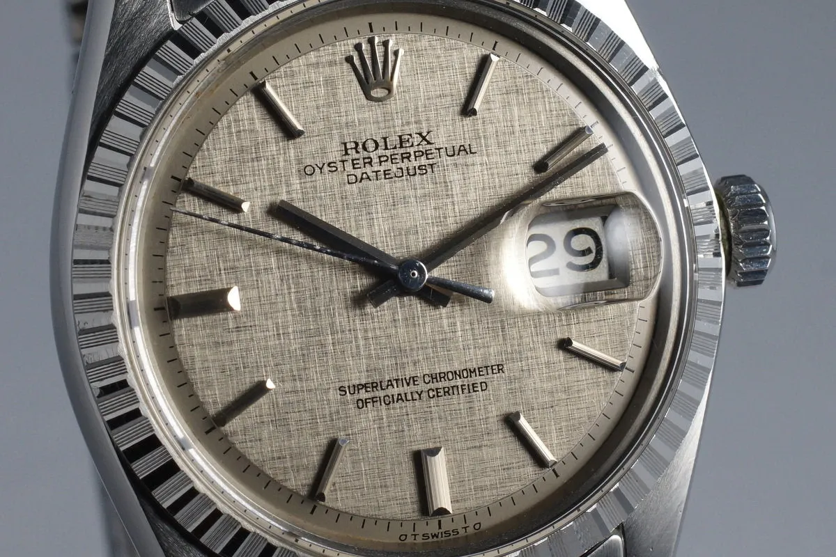 1972 Rolex DateJust 1603 Non-Luminous Gray Linen Sigma Dial