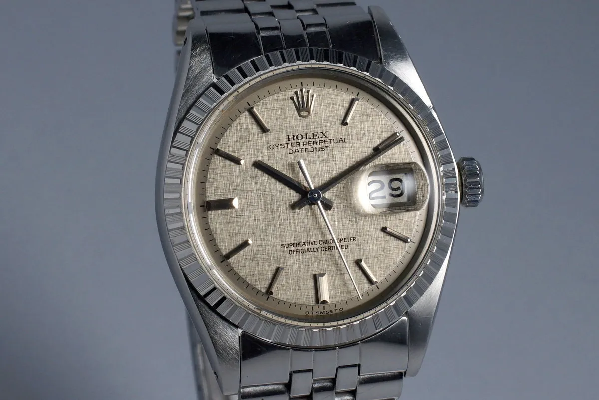 1972 Rolex DateJust 1603 Non-Luminous Gray Linen Sigma Dial