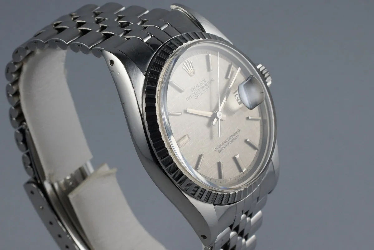 1972 Rolex DateJust 1603 Non-Luminous Gray Linen Sigma Dial