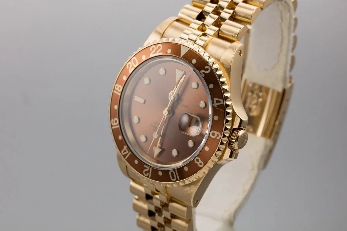 1993 Rolex 18K YG GMT-Master II 16718 "Rootbeer" Dial