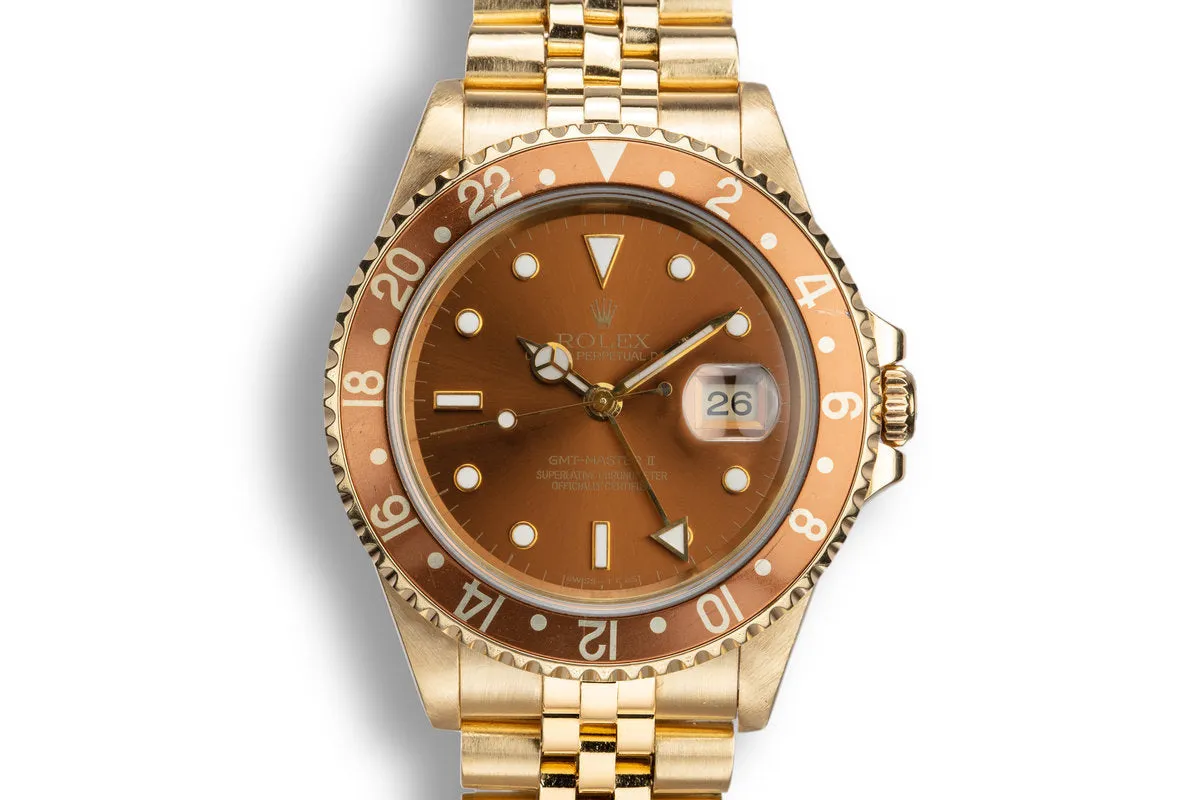 1993 Rolex 18K YG GMT-Master II 16718 "Rootbeer" Dial