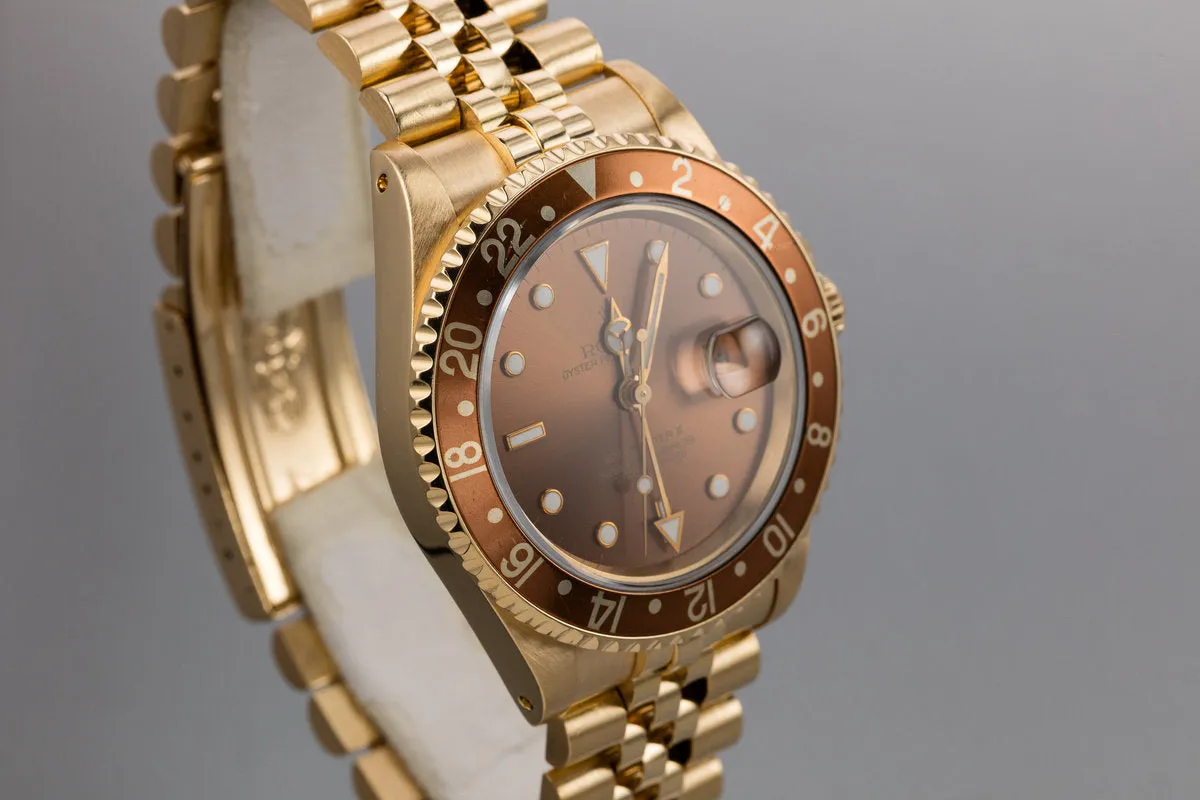 1993 Rolex 18K YG GMT-Master II 16718 "Rootbeer" Dial