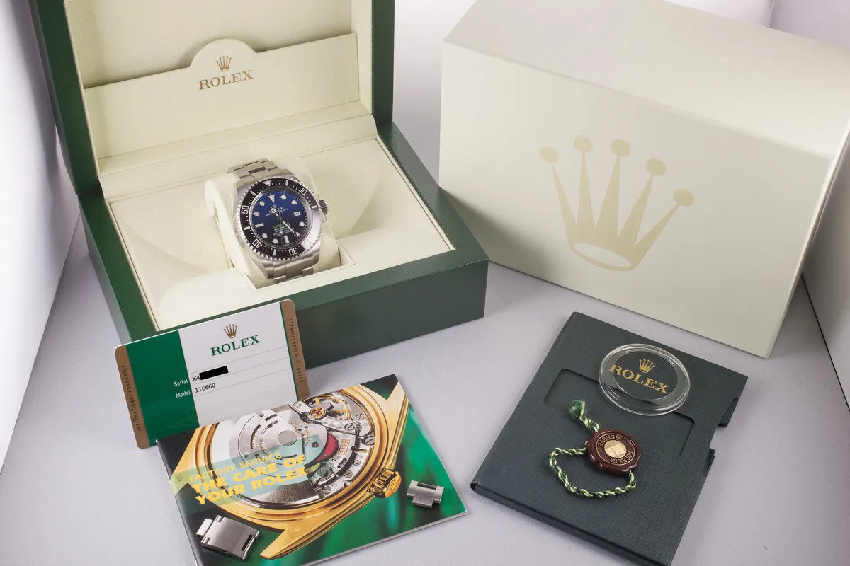 2015 Rolex Deep Sea-Dweller 116660 with Box and Papers