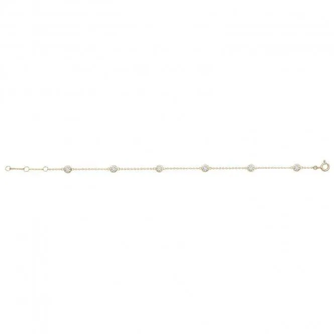 9ct Gold Zirconia Bracelet