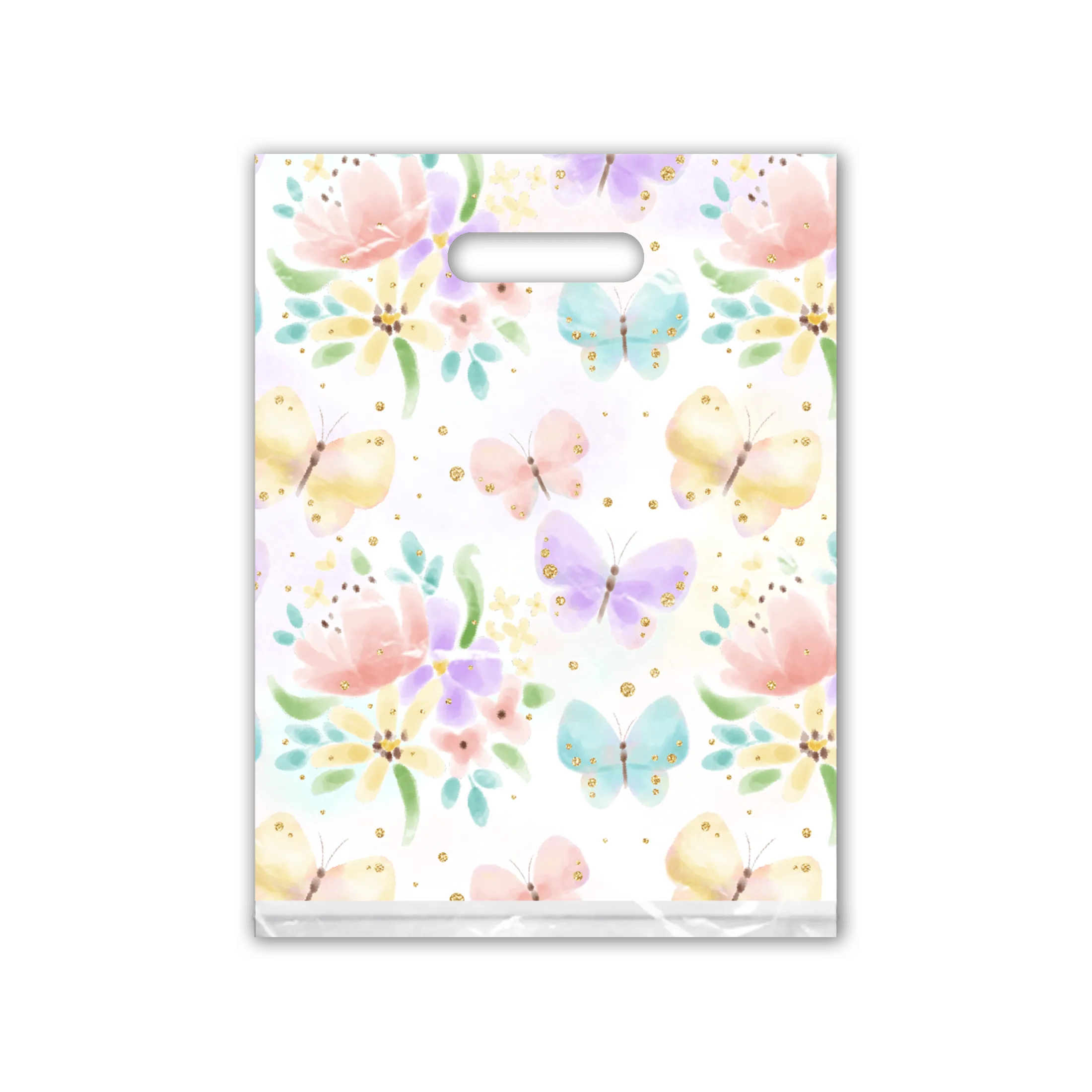 9x12 Butterflies Designer Poly Plastic Merchandise Bags Premium Printed Bags