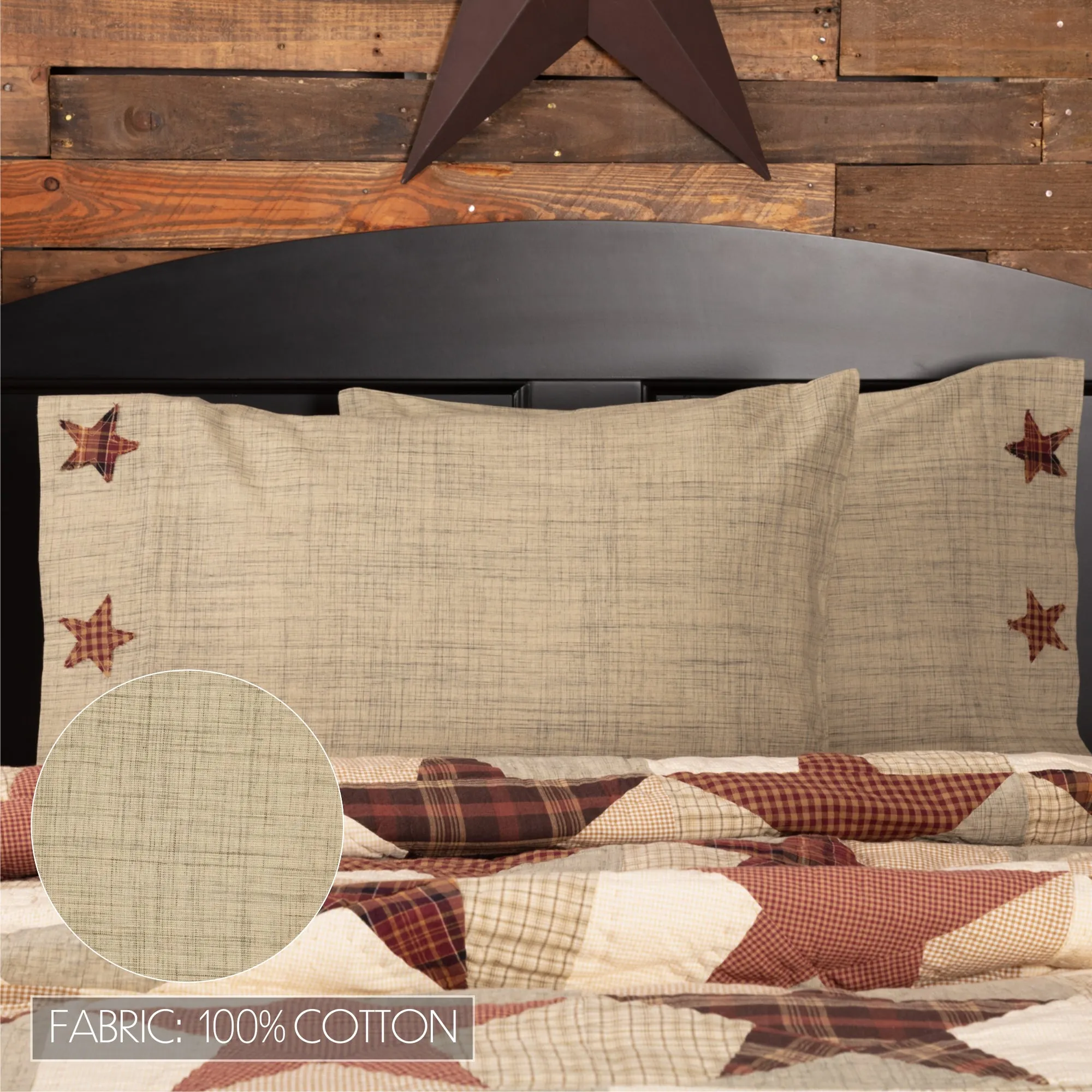 Abilene Star Pillow Case Set of 2