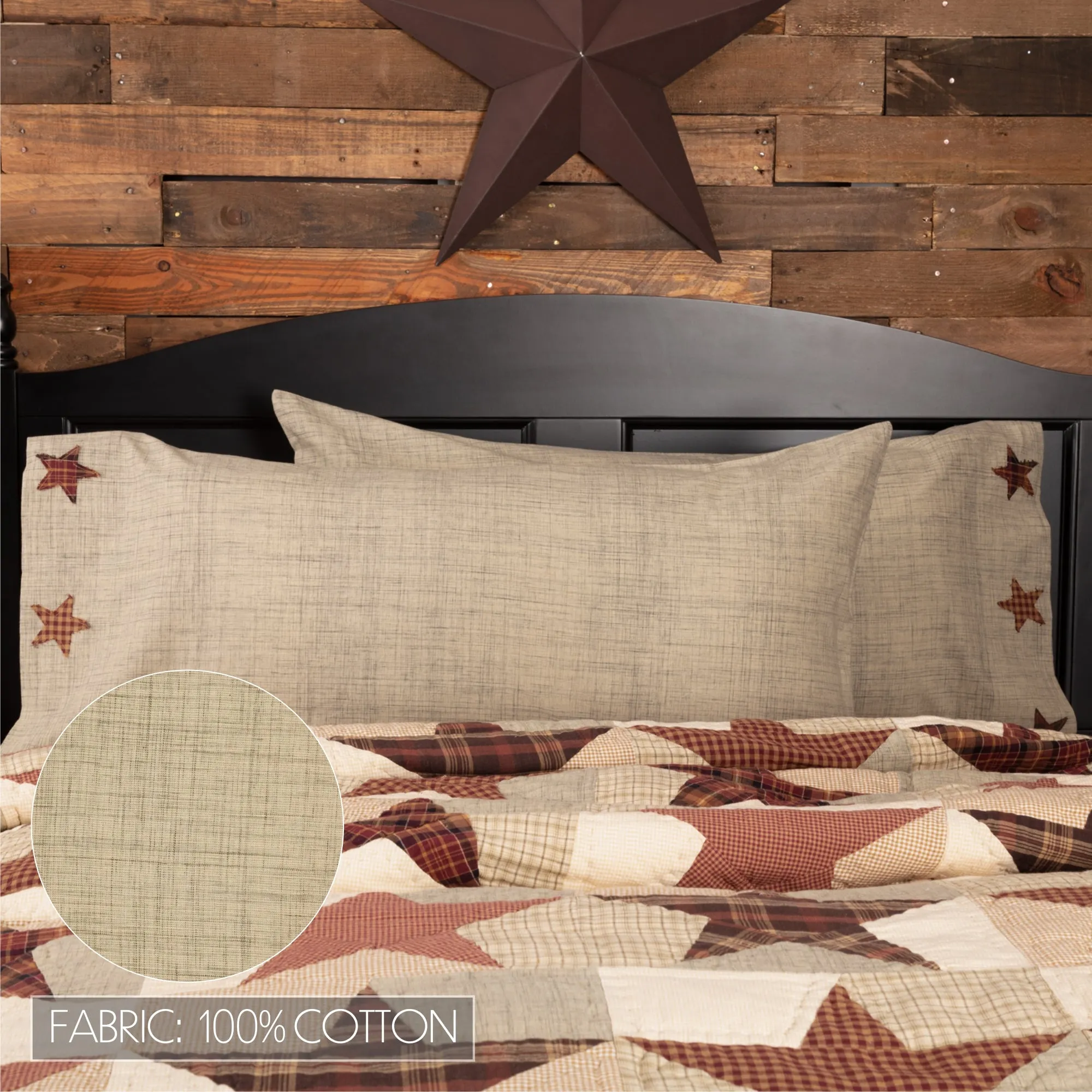 Abilene Star Pillow Case Set of 2