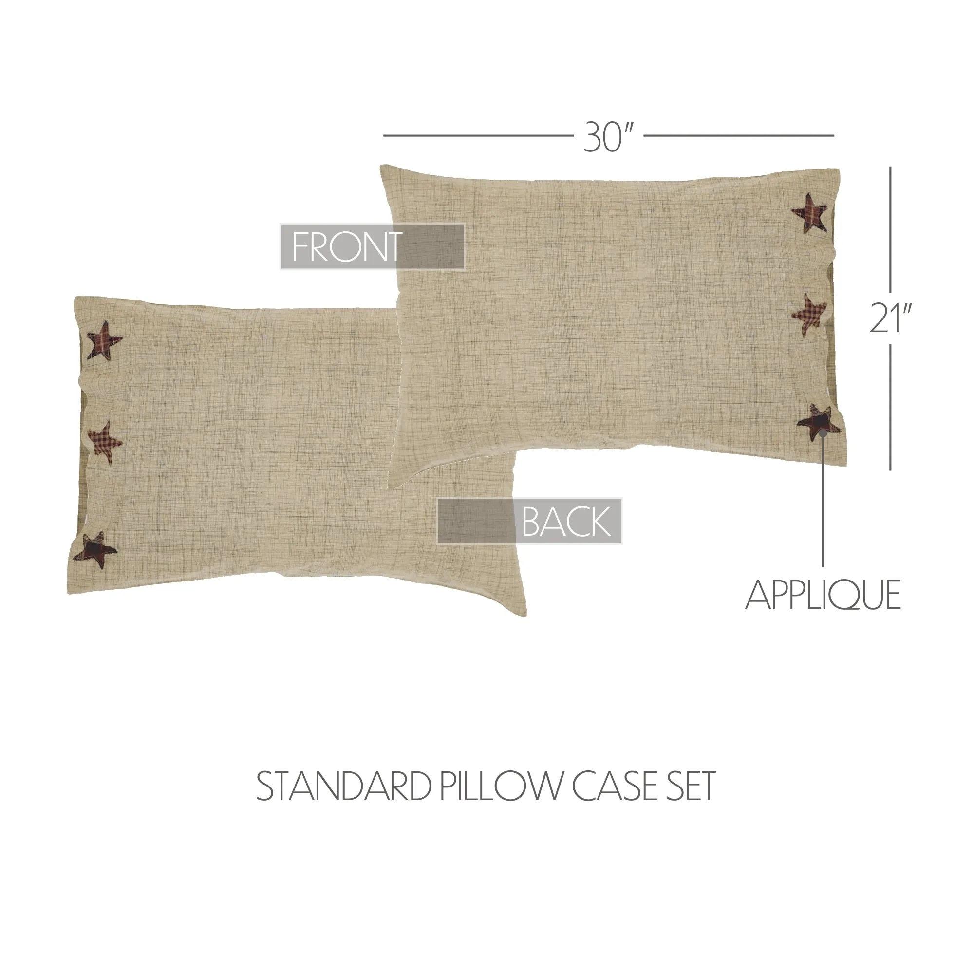 Abilene Star Pillow Case Set of 2