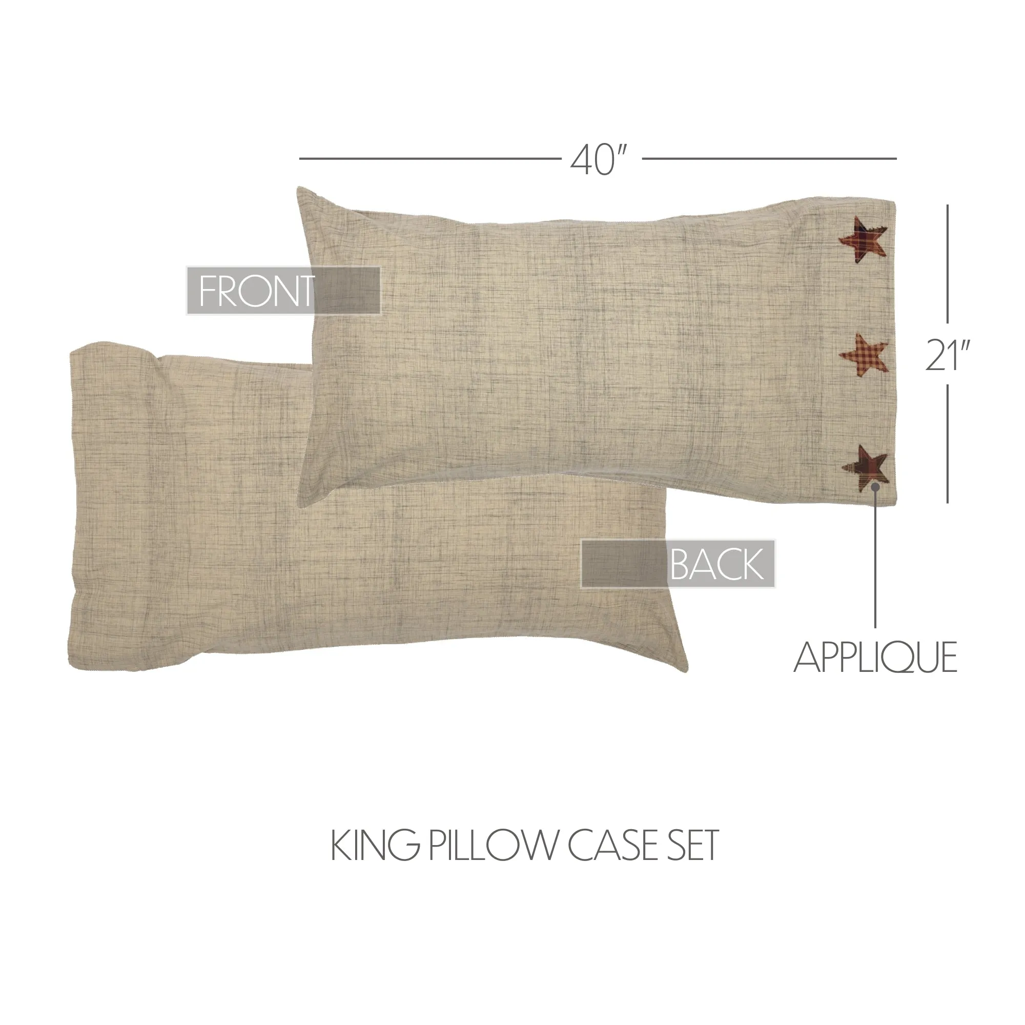 Abilene Star Pillow Case Set of 2