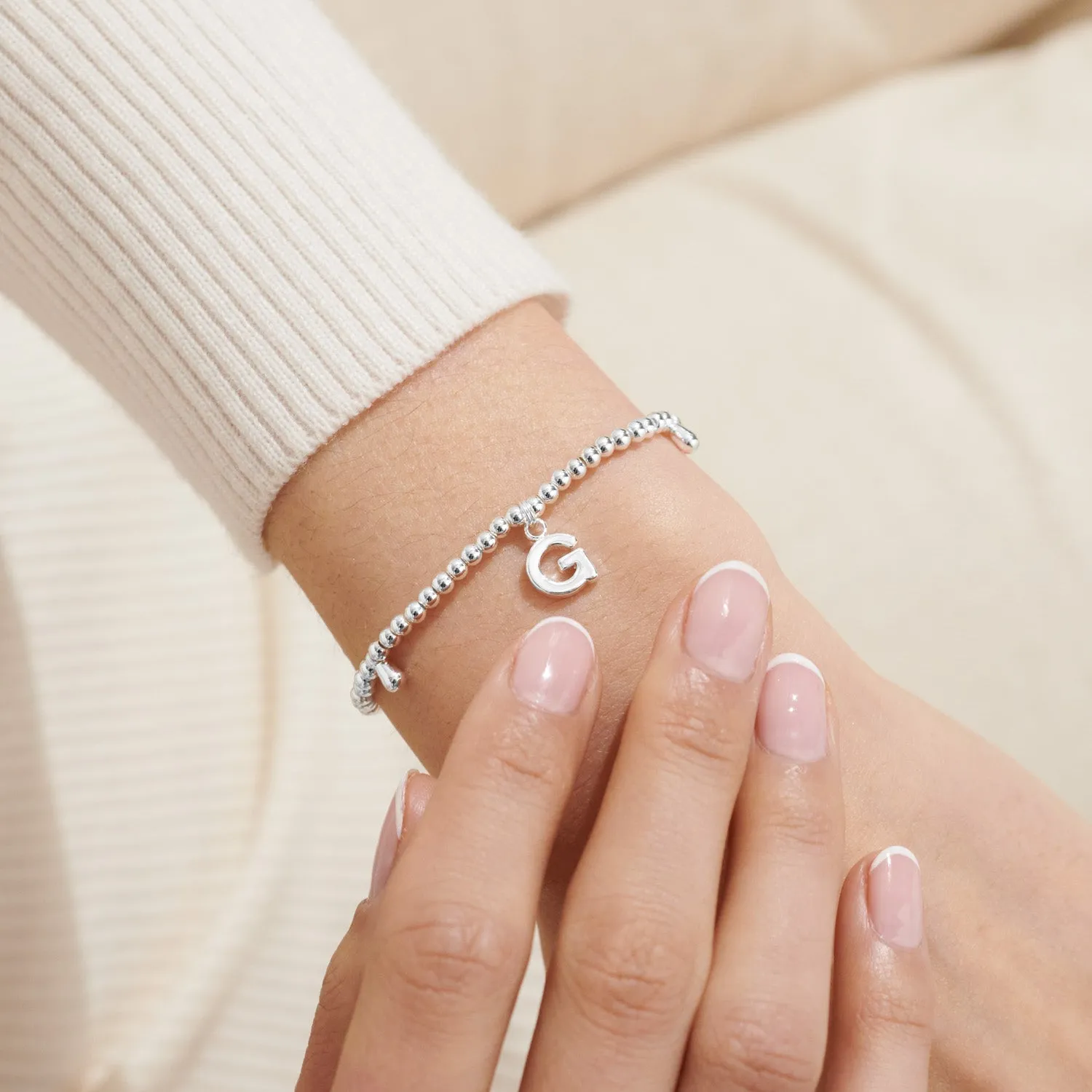 Alphabet A Little G Silver Plated Bracelet 7748