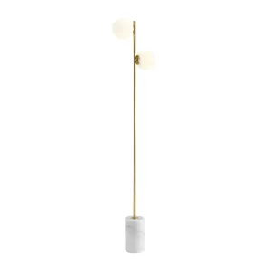 Anechdoche 2 Lights Gold and White Floor Lamp