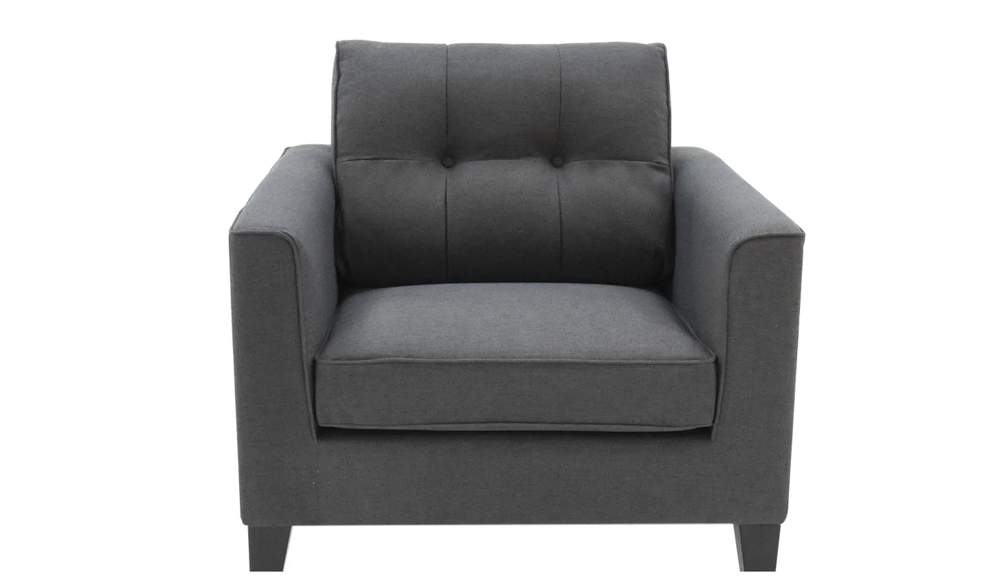 Astrid Armchair 1 Seater Charcoal