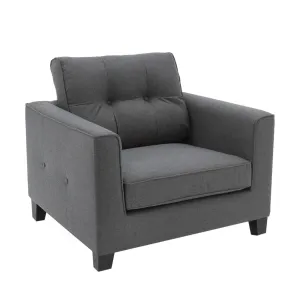 Astrid Armchair 1 Seater Charcoal