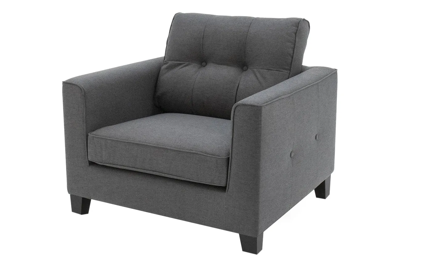 Astrid Armchair 1 Seater Charcoal