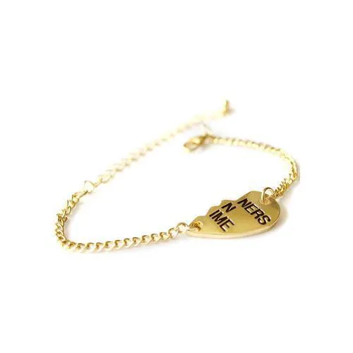 Best Friends 2 Pack Heart Chain Bracelet