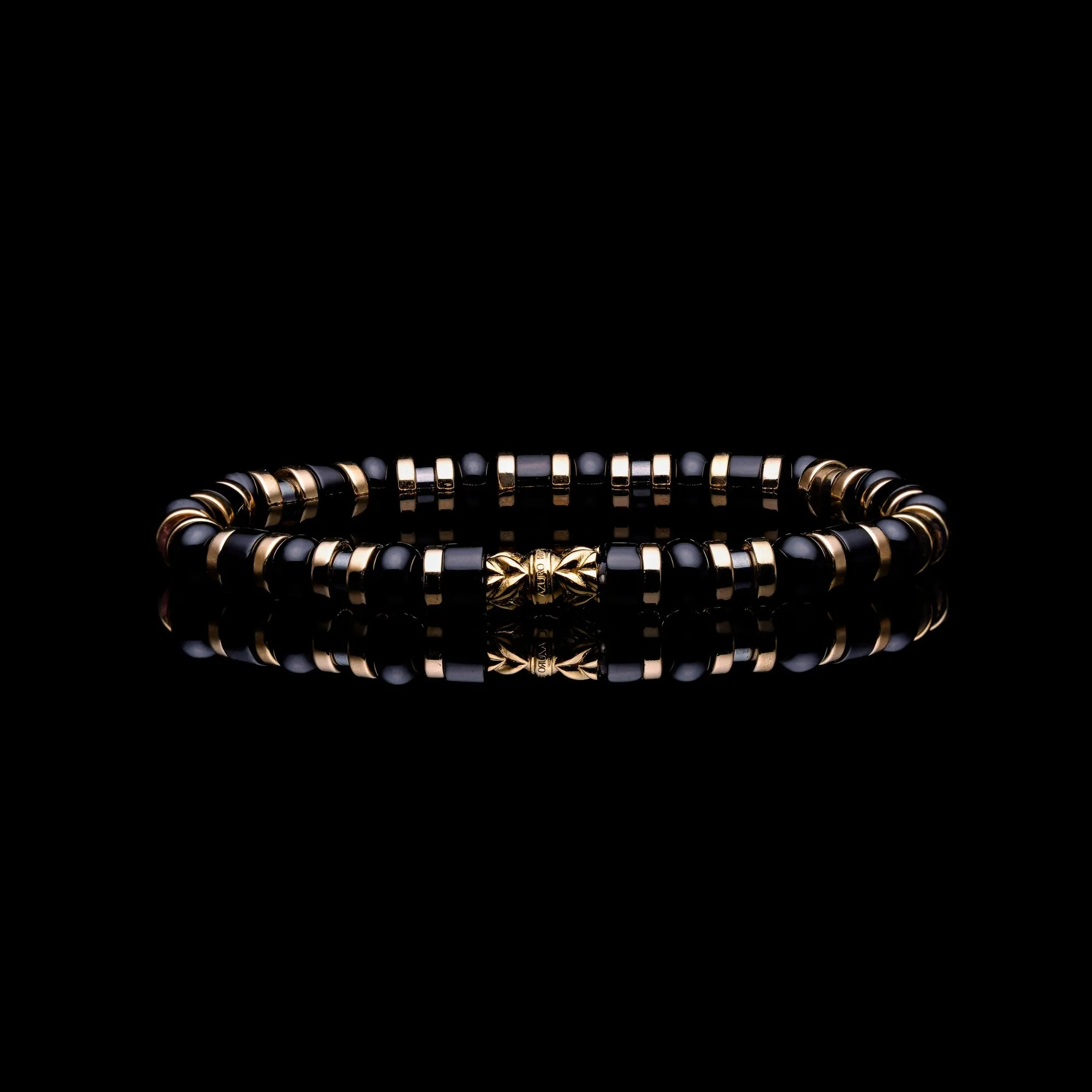 Black Gold II | Onyx, Hematite Beaded Bracelet