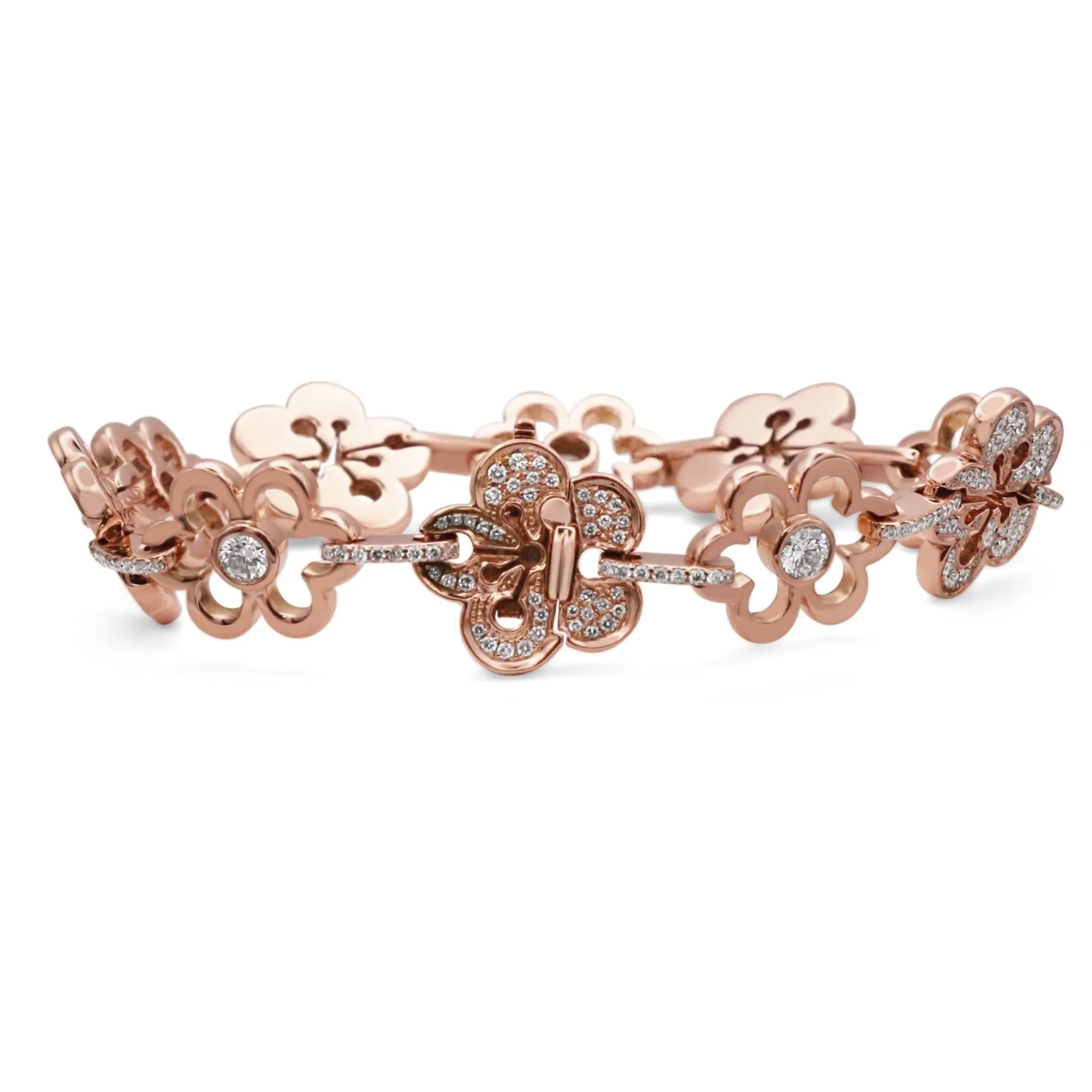 Boodles Blossom Large Diamond Bracelet - 18ct Rose Gold