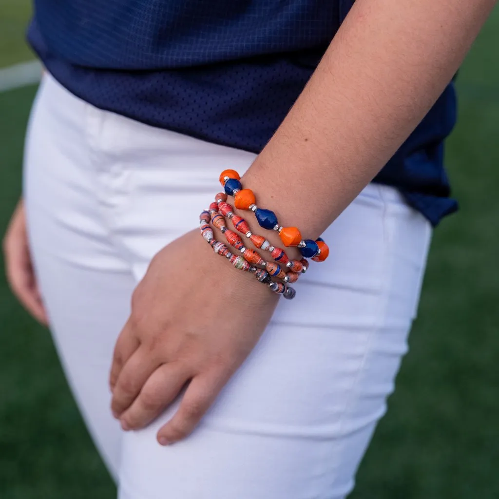 Bracelet -  Aubie Double Wrap Multi