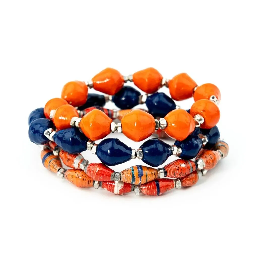 Bracelet -  Aubie Double Wrap Multi