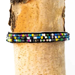 Bracelet -  Celebration Seed Bead & Leather