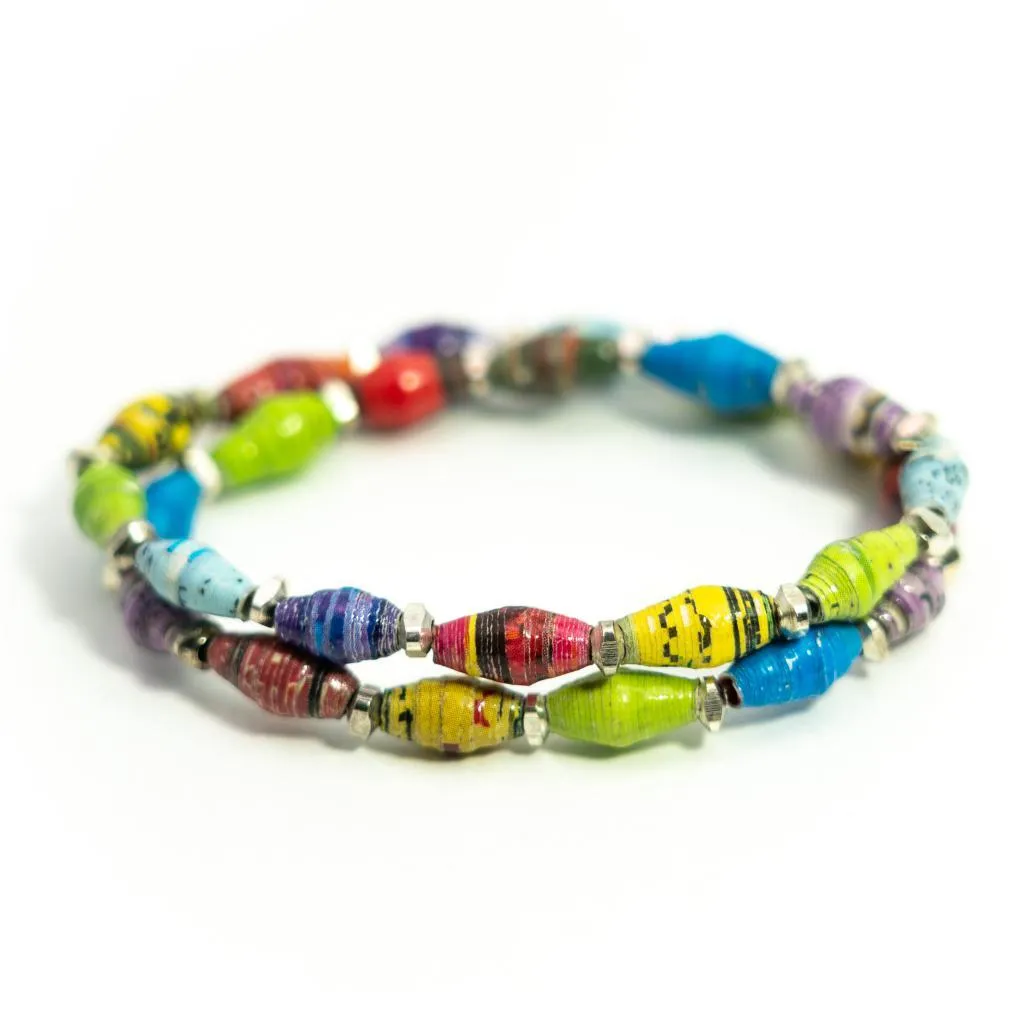 Bracelet -  Dorcus Double Wrap Multi