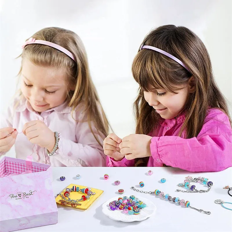 Bracelet Making Kit Jewelry DIY Beads Pendants Set