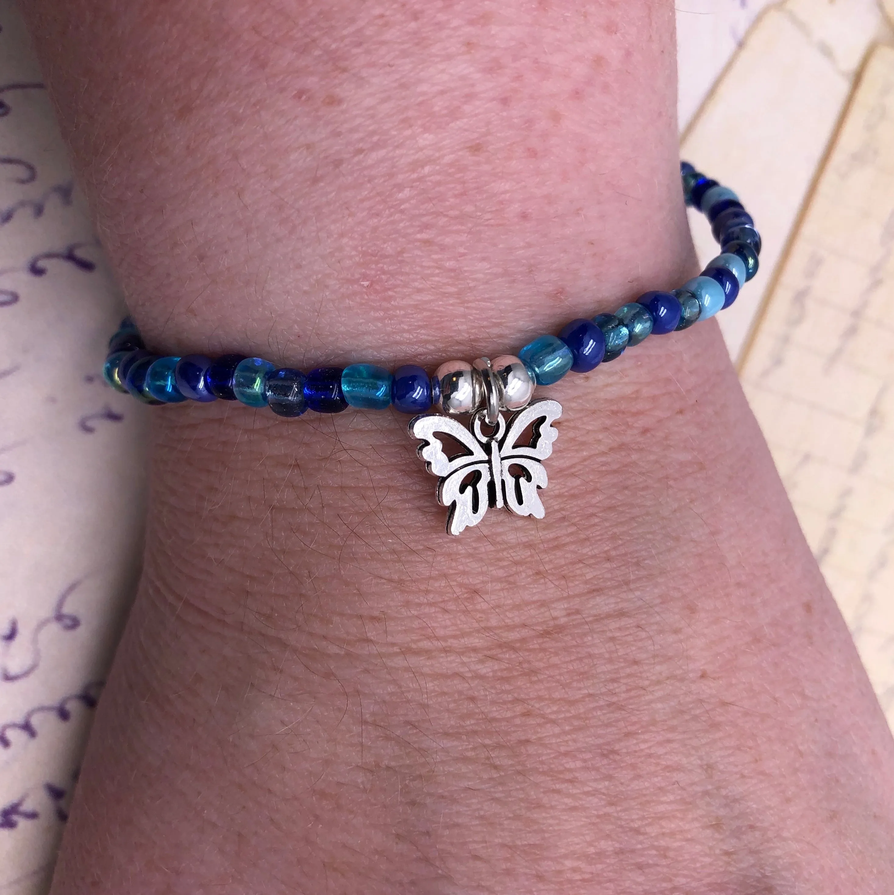 Butterfly Charm Bracelet - Colour Choice