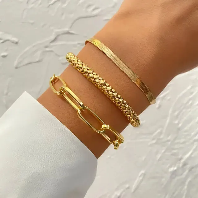 Charm Bracelet Bangles Set