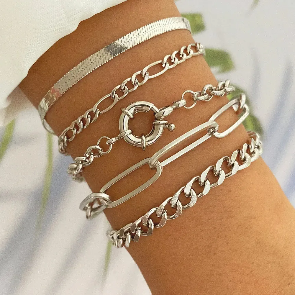 Charm Bracelet Bangles Set