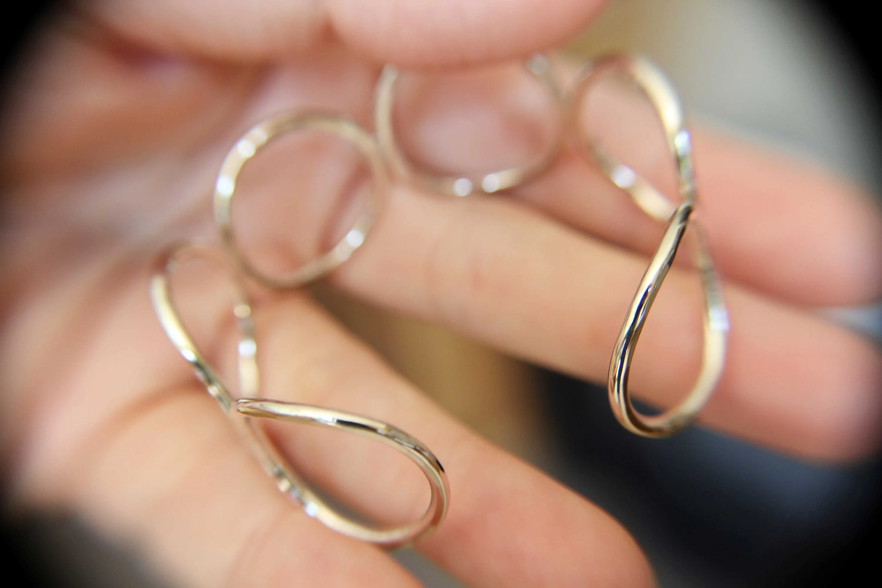 Circle Link Bracelet, Sterling Silver Hammered Circle Bracelet, Silver Circle Cuff, Silver Circle Bracelet, Circle Cuff, Everyday Jewelry