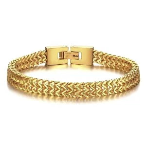 Classy Men Gold 2-Row Foxtail Bracelet