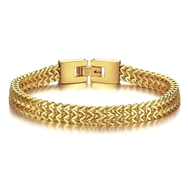 Classy Men Gold 2-Row Foxtail Bracelet