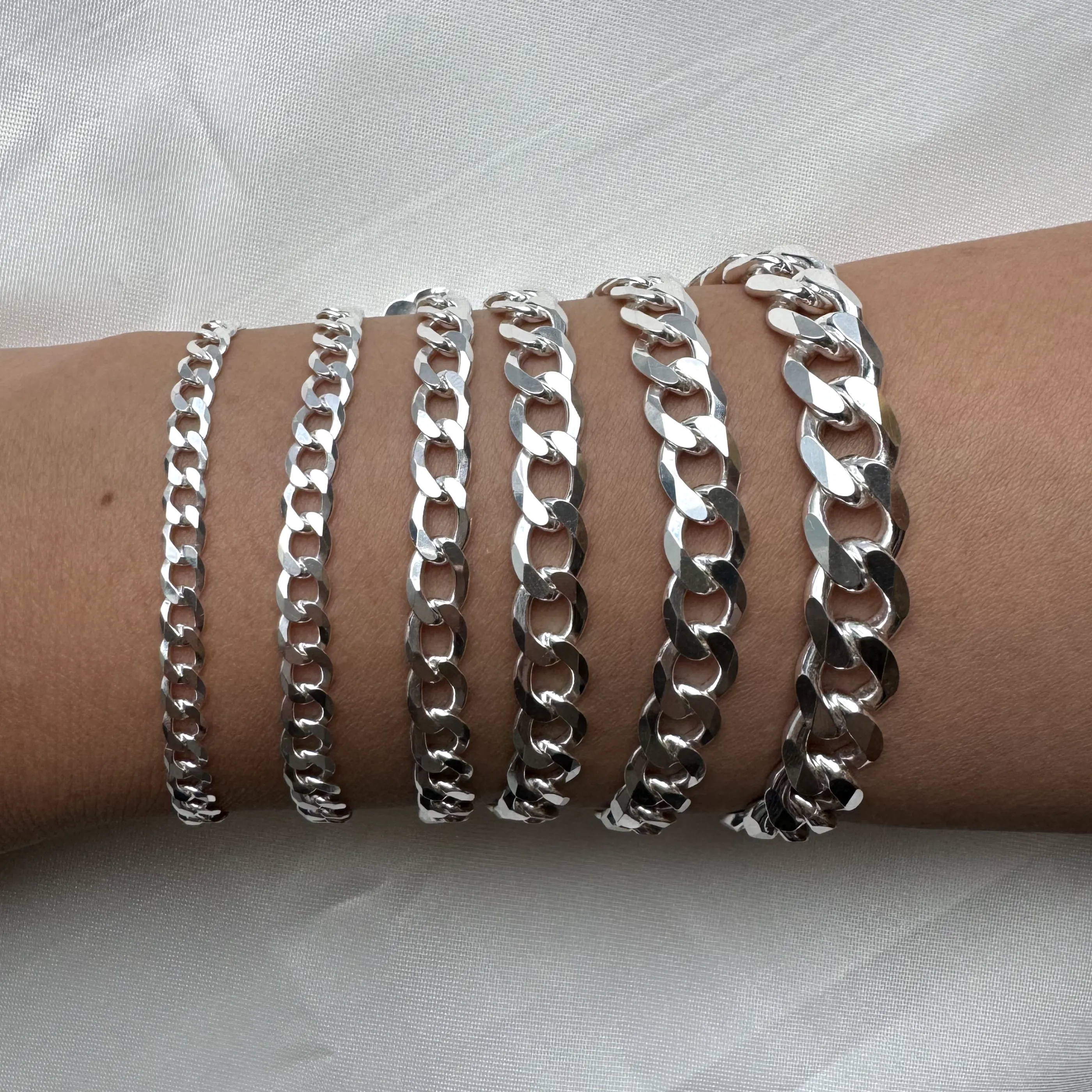 Curb .925 Sterling Silver Chain Bracelet