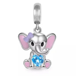 Cute Elephant Charm - 925 Sterling Silver