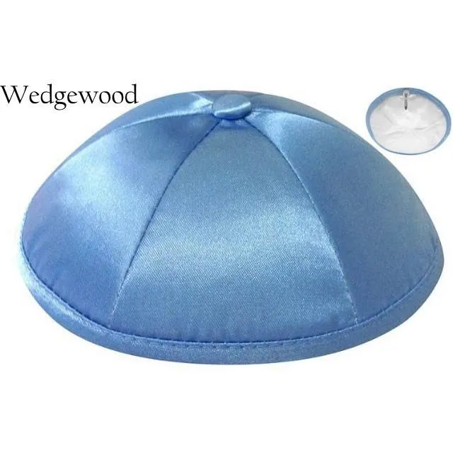 Deluxe Satin Kippahs Embroidered Logos