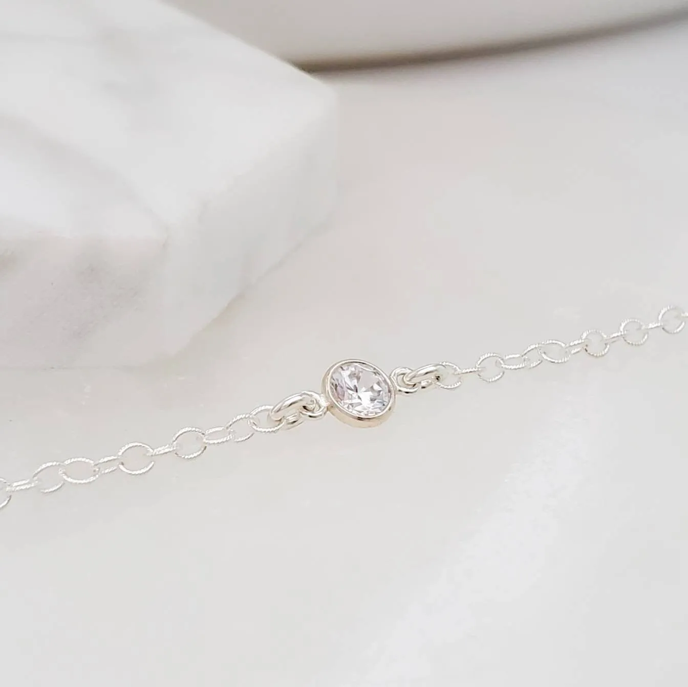 Diamond CZ Bezel Bracelet