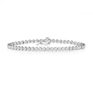 Diamond Jewellery 9ct White Gold Diamond Tennis Bracelet BD015W