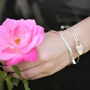 Engraved Silver Bracelet - A Token of Endless Devotion