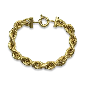 Estate 18K Yellow Gold Rope Link Bracelet