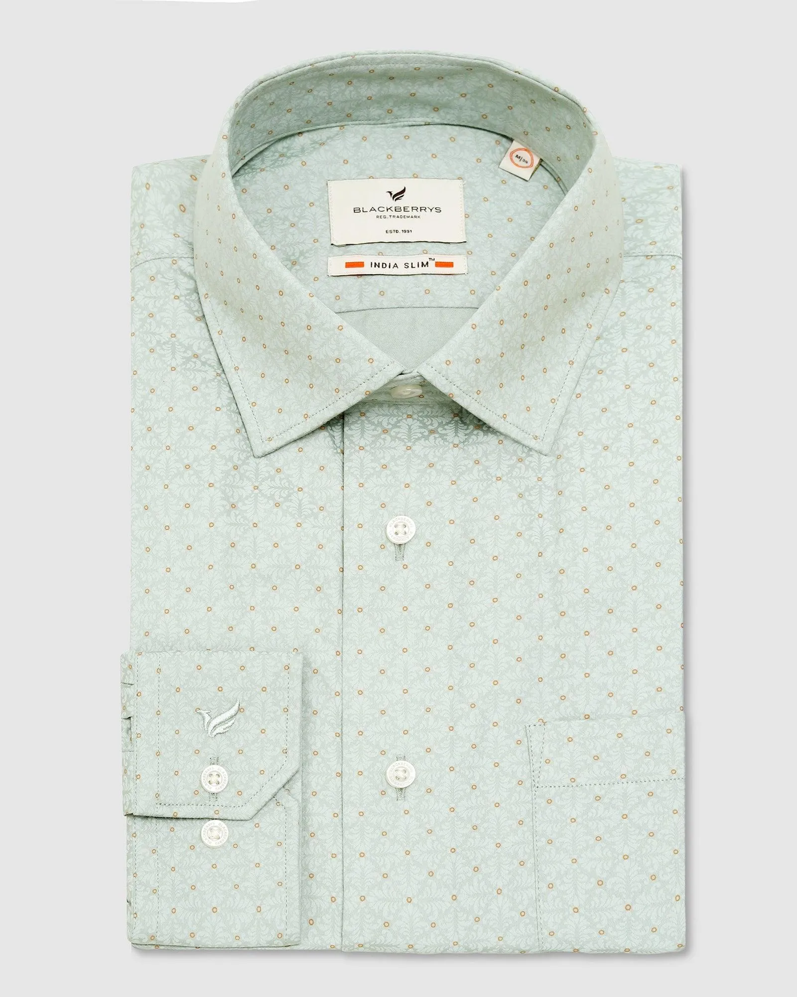 Formal Green Printed Shirt - Paris