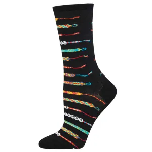 Friendship Bracelets (Black) Women’s Crew Socks